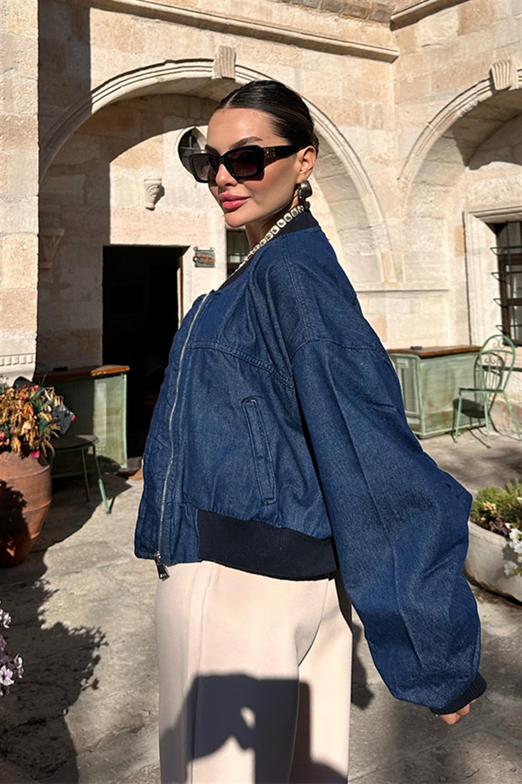 Alis Çift Renk Denim Ceket