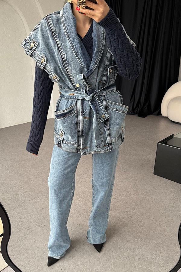 Alison Denim Tasarım Yelek