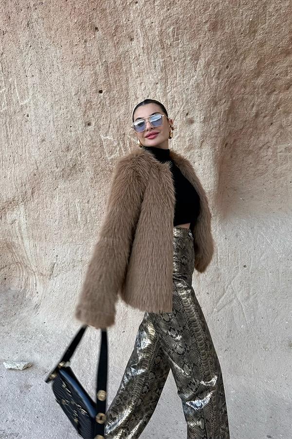 American Premium Kürk - Camel