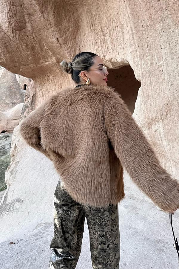 American Premium Kürk - Camel