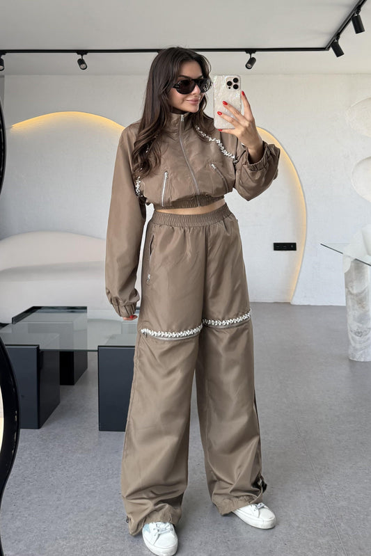 Antonie Camel Taş Detaylı Tasarım Paraşüt Takım