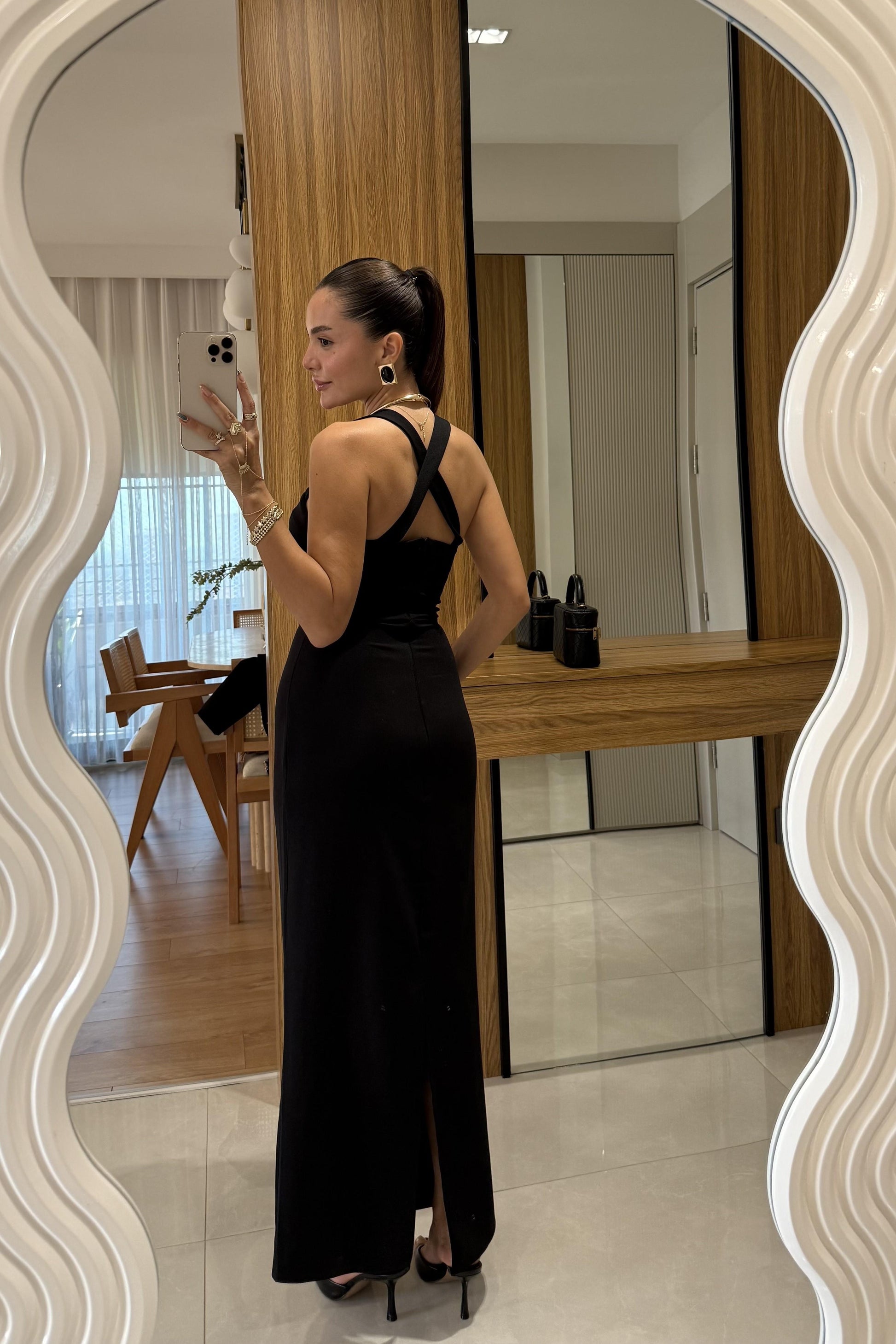 Aurella Siyah Blazer-Elbise Premium Takım