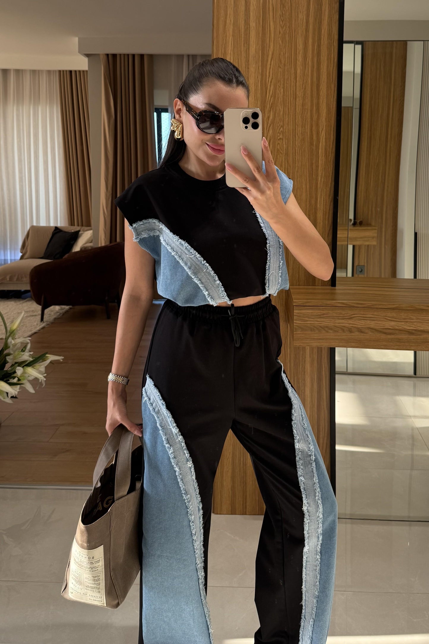 Aveline Denim Karışımlı Takım