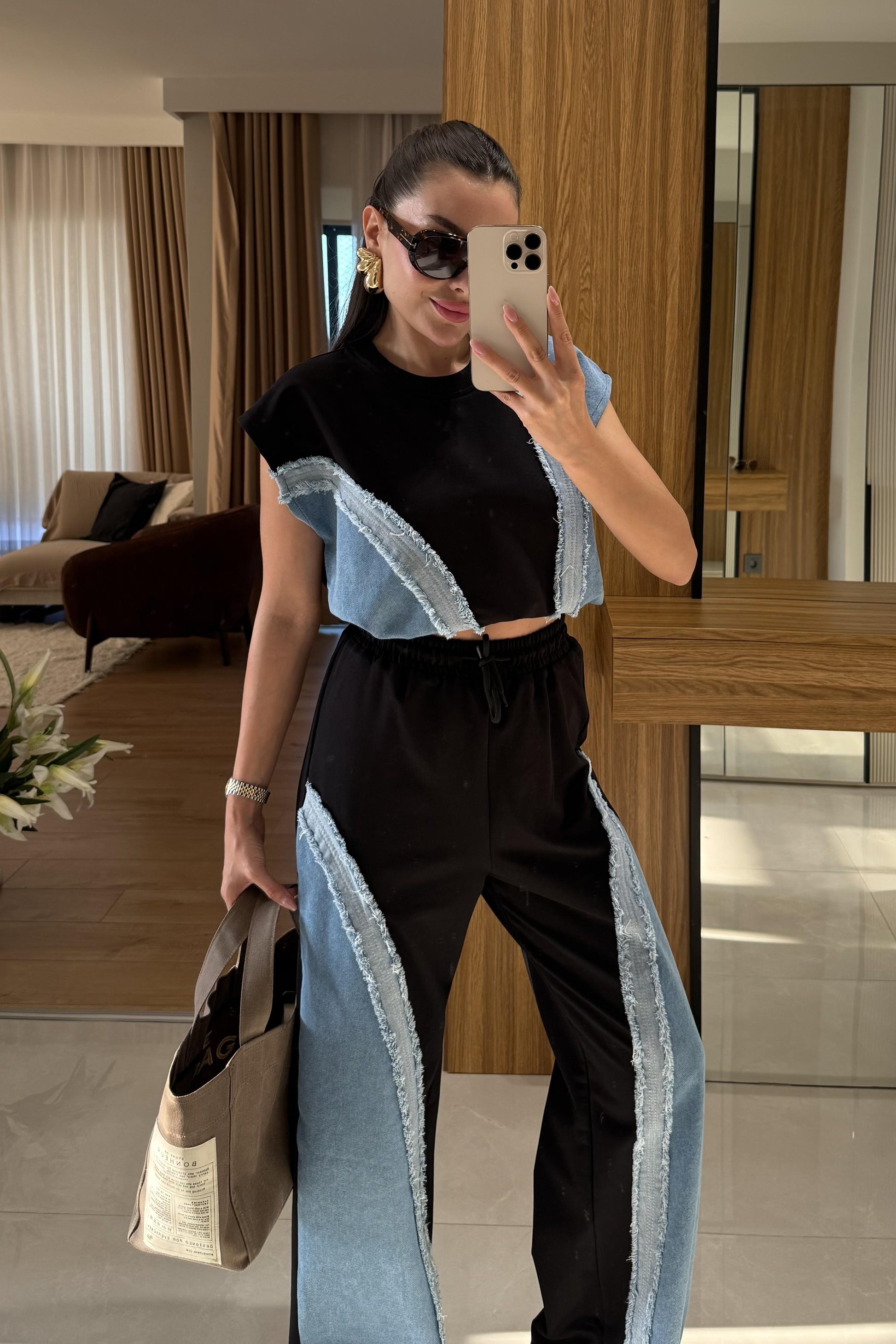 Aveline Denim Karışımlı Takım