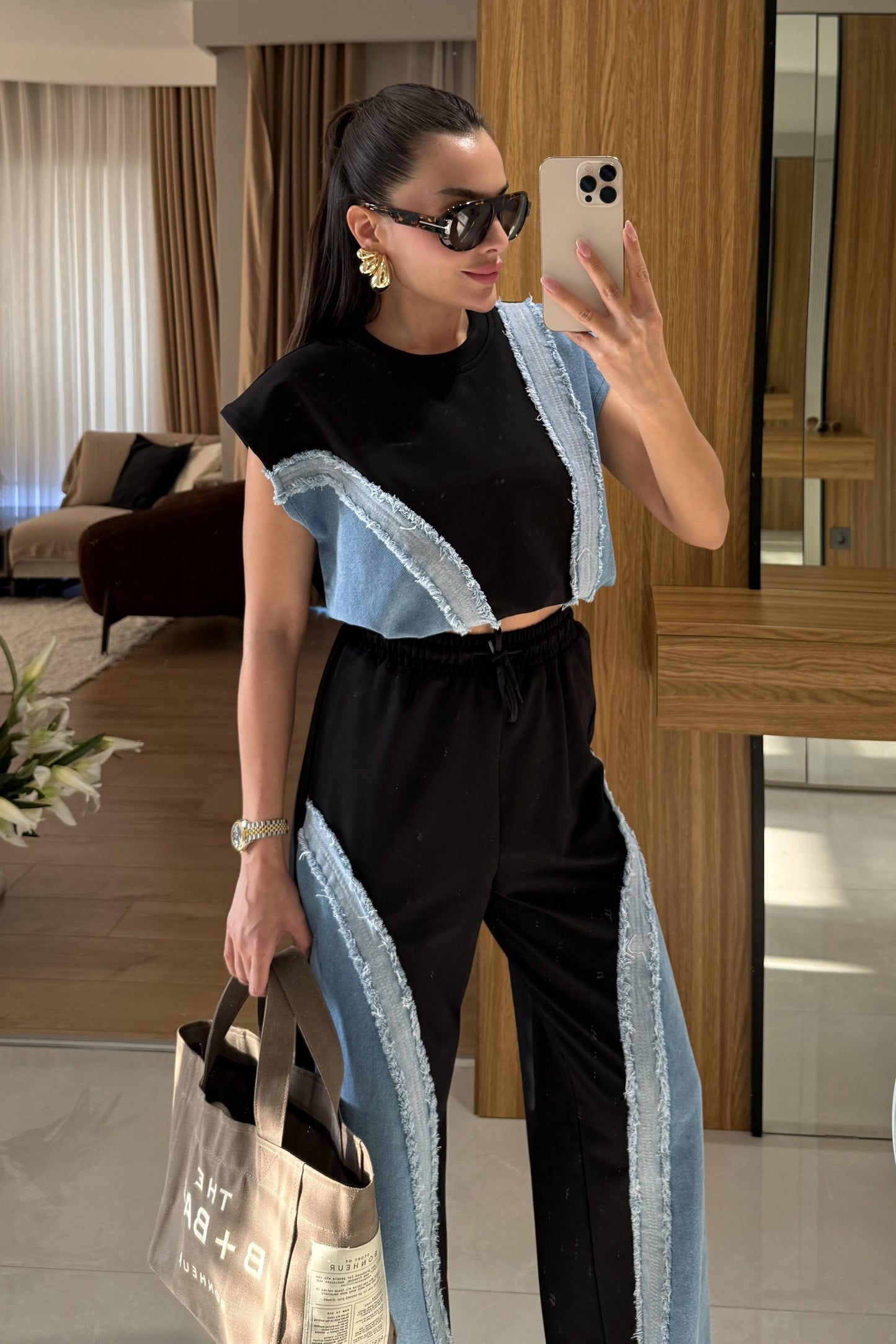 Aveline Denim Karışımlı Takım