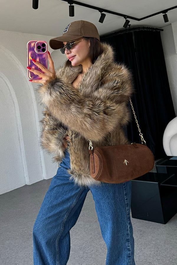 Balena Kahve Geçişli Kürk