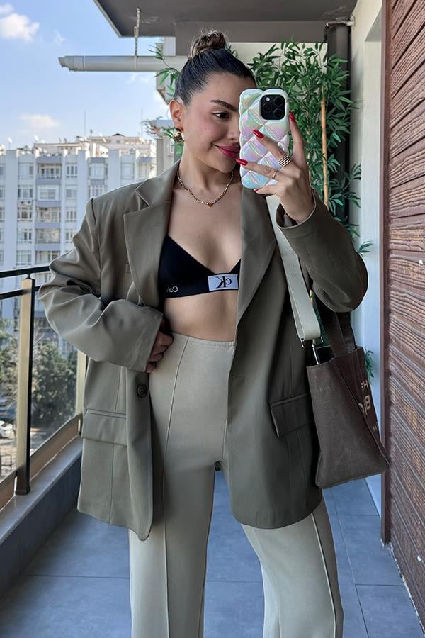 Bengali Poliviskon Ceket - Haki