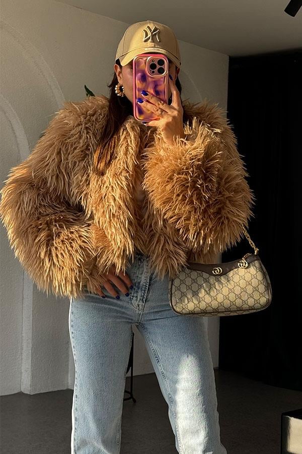 Benita Premium Camel Kürk