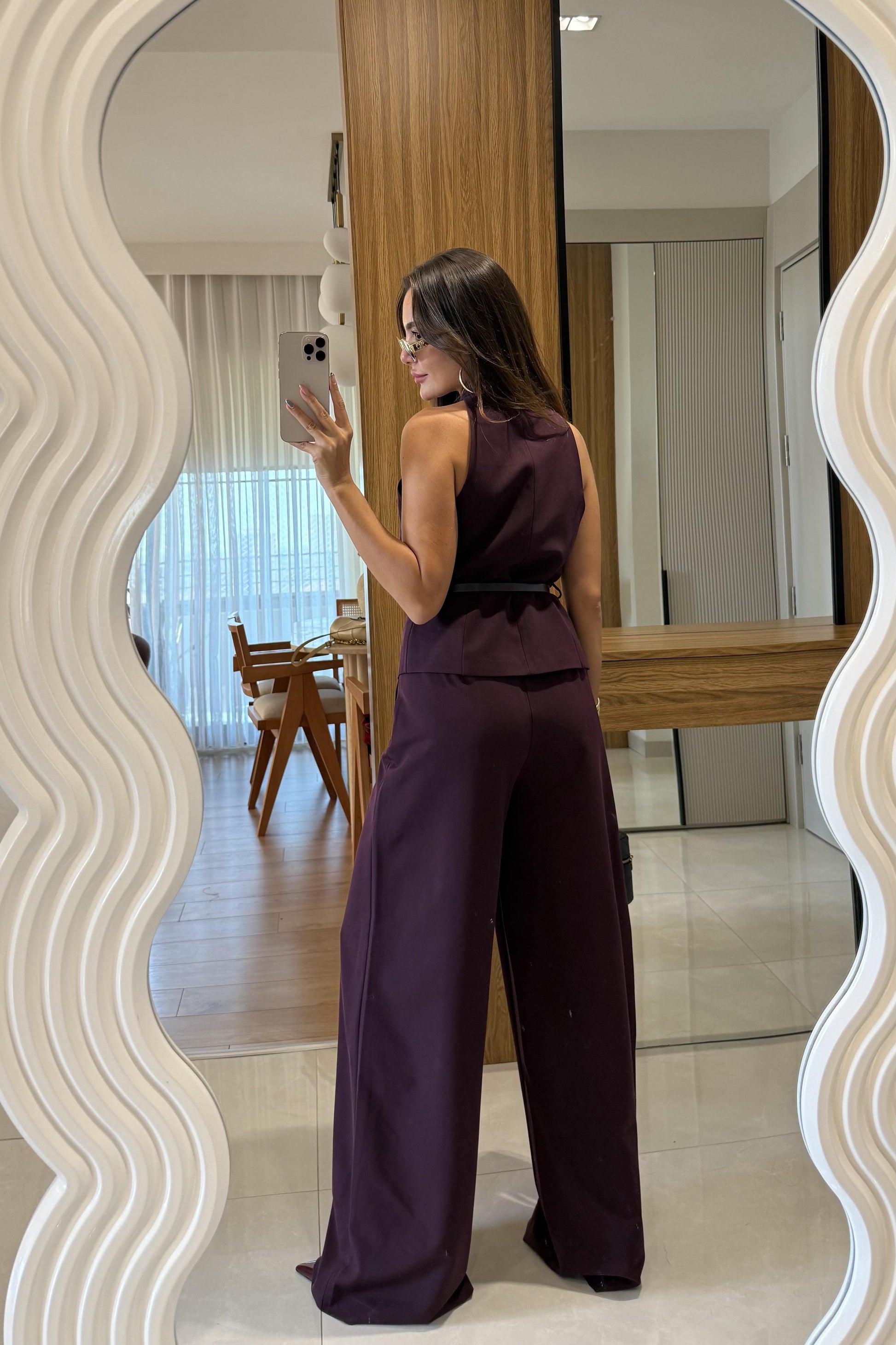 Benry Mürdüm Kemerli Premium Yelek Pantolon Takım