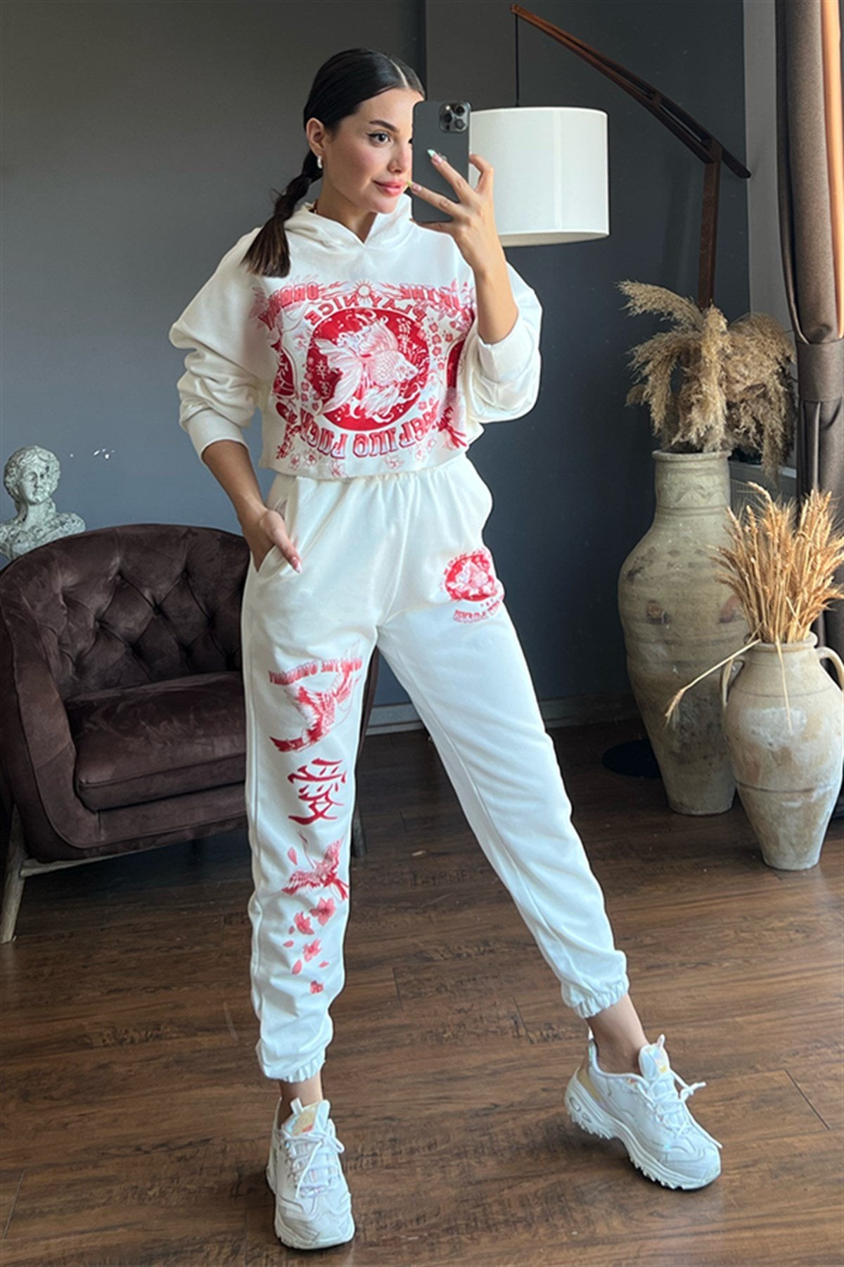 Bershka model dijital baskılı eşofman takım