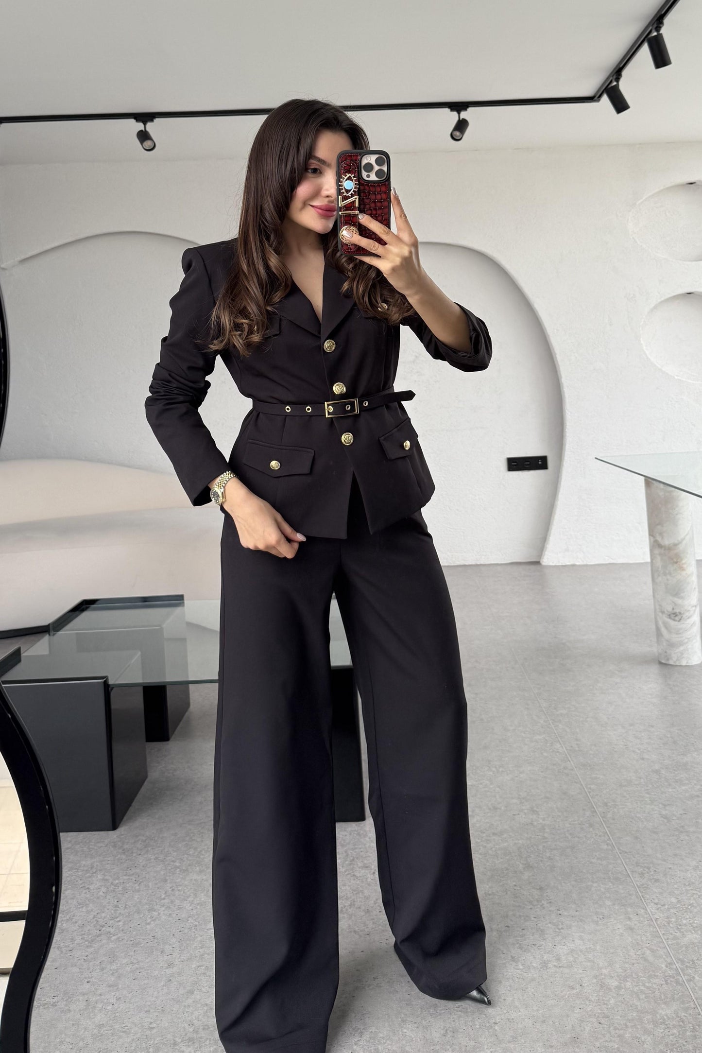 Bolivya Siyah Kemerli Premium Takım