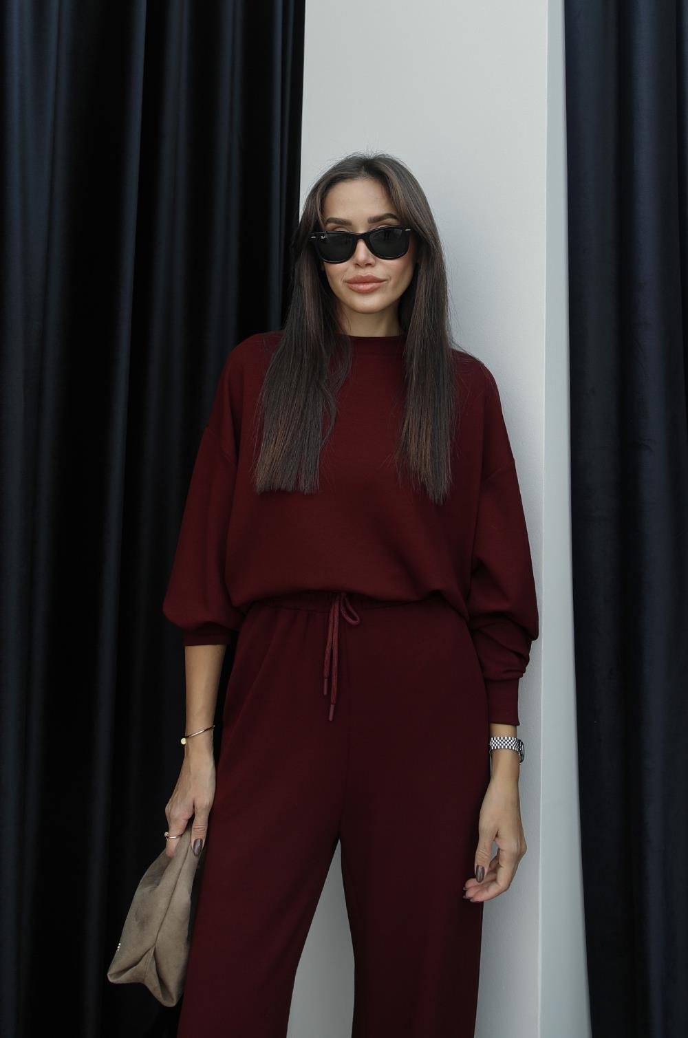BORDO CLAIRE MODAL EŞOFMAN TAKIM