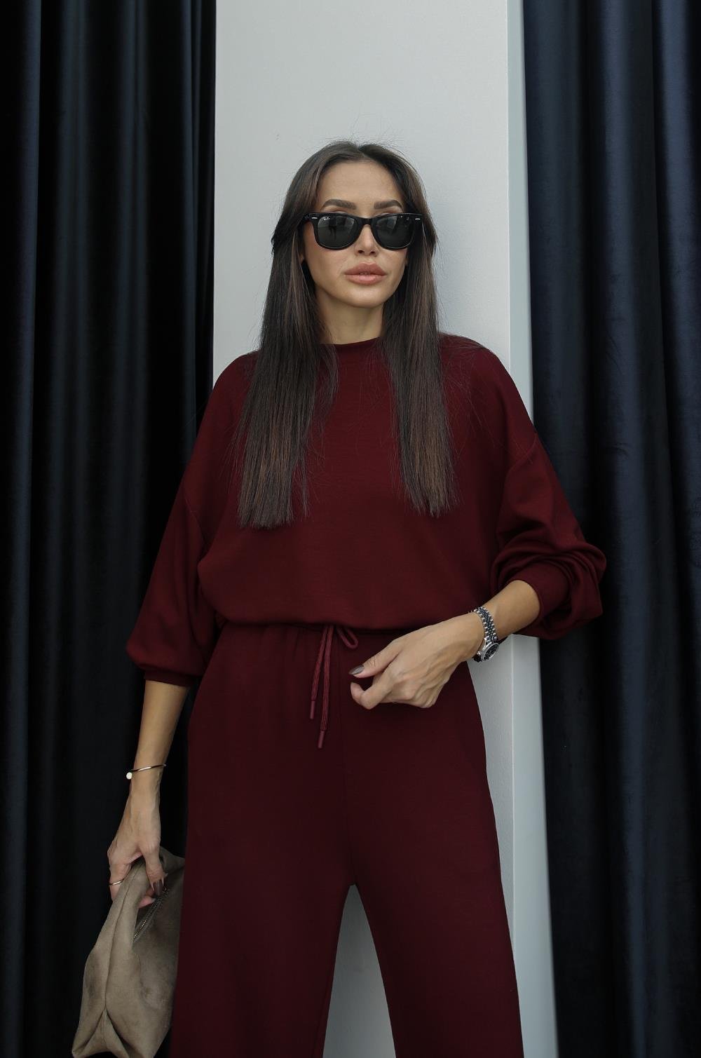 BORDO CLAIRE MODAL EŞOFMAN TAKIM