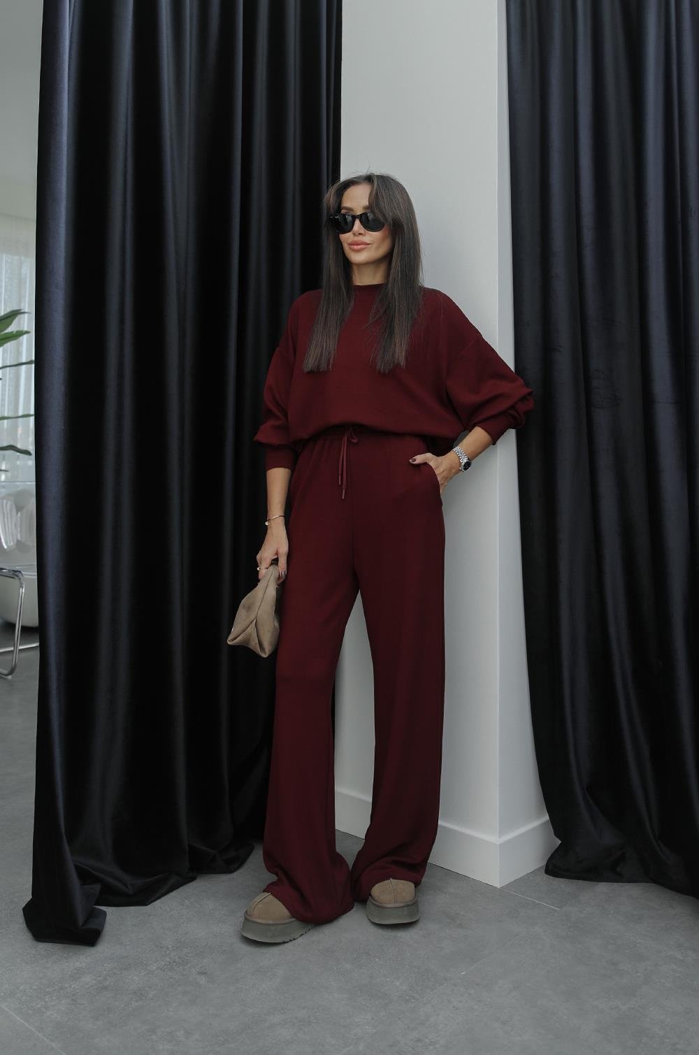 BORDO CLAIRE MODAL EŞOFMAN TAKIM