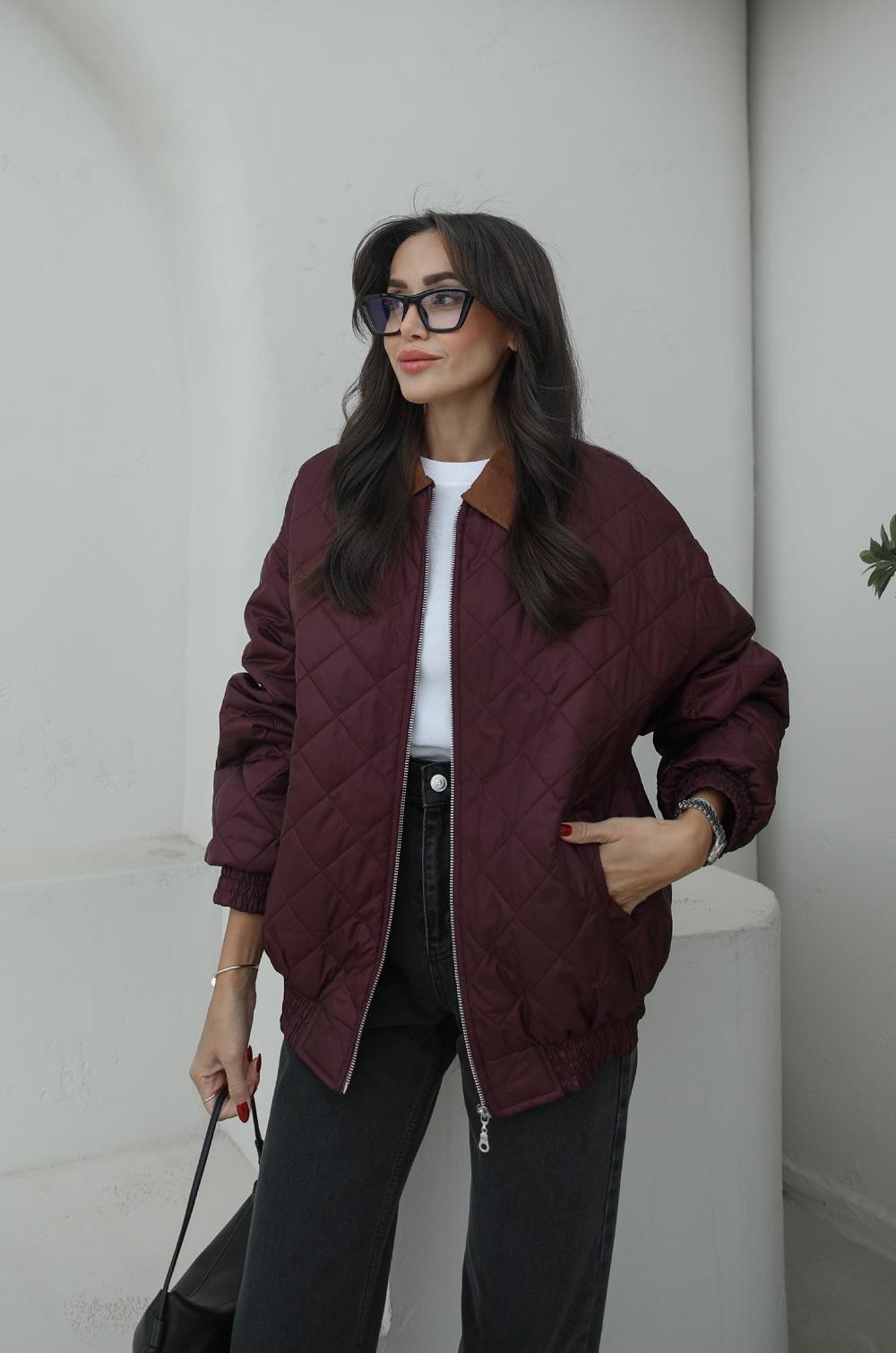 BORDO SÜET YAKALI KAPITONE MONT