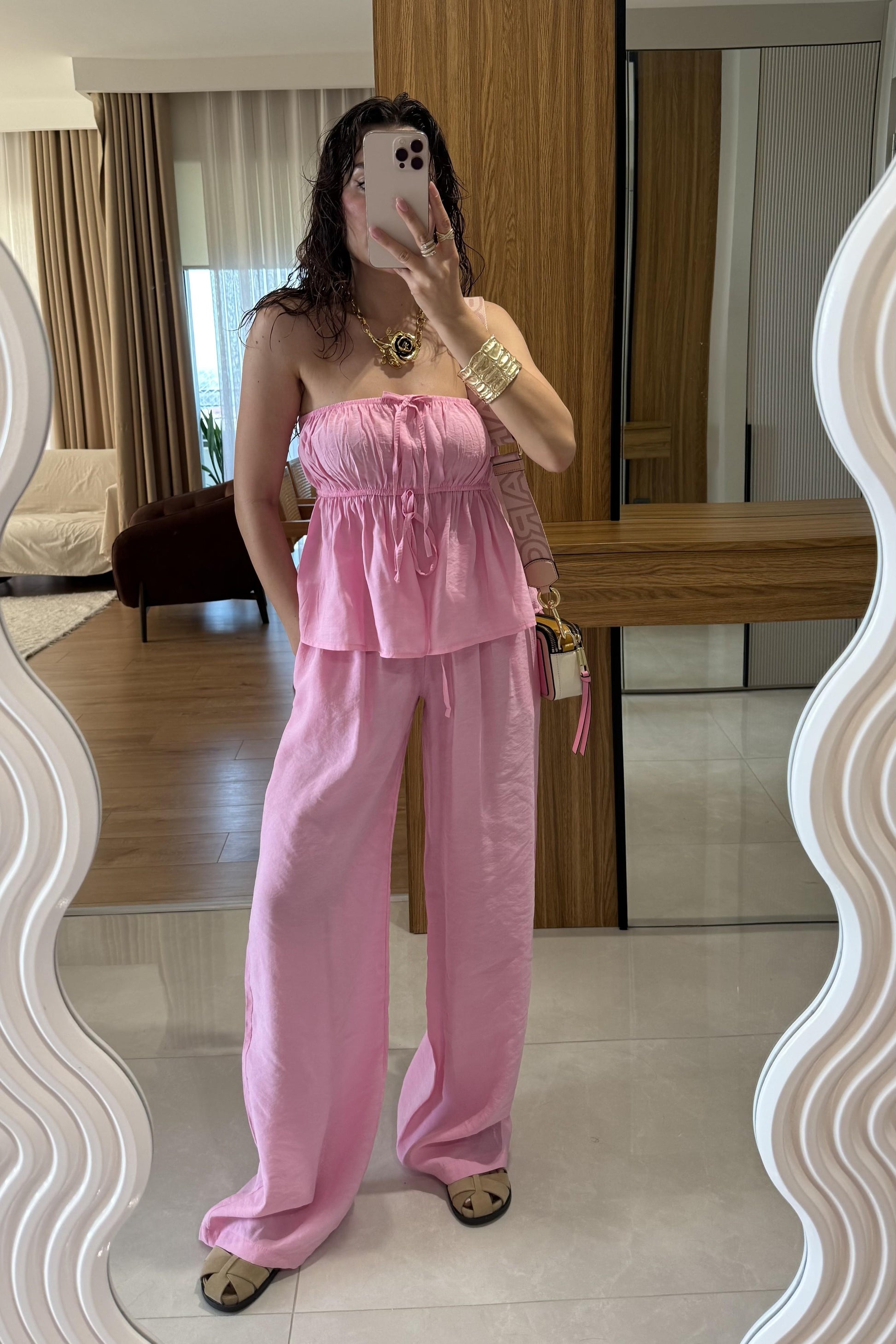 Brea Pembe Straplez Takım
