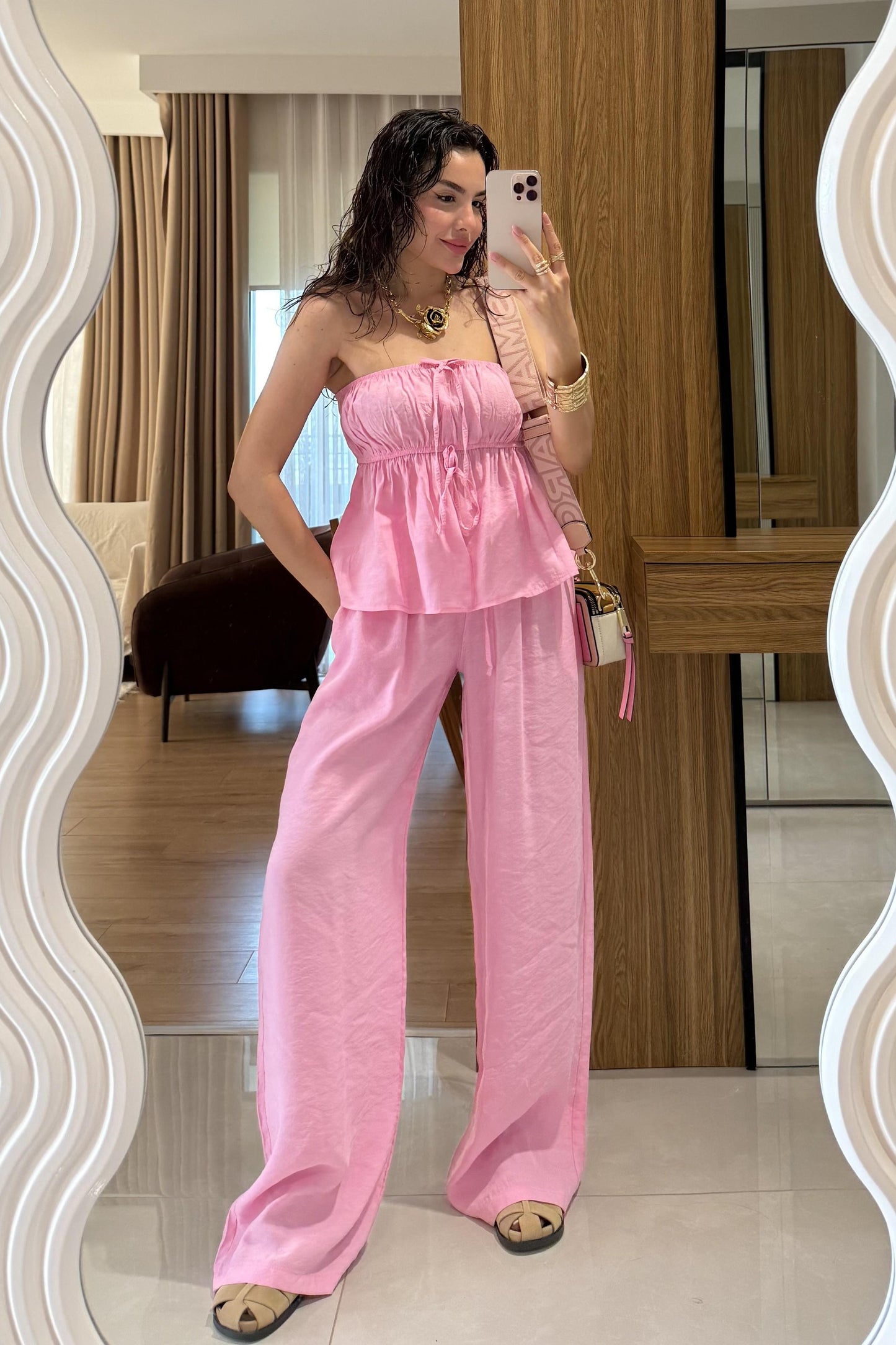Brea Pembe Straplez Takım