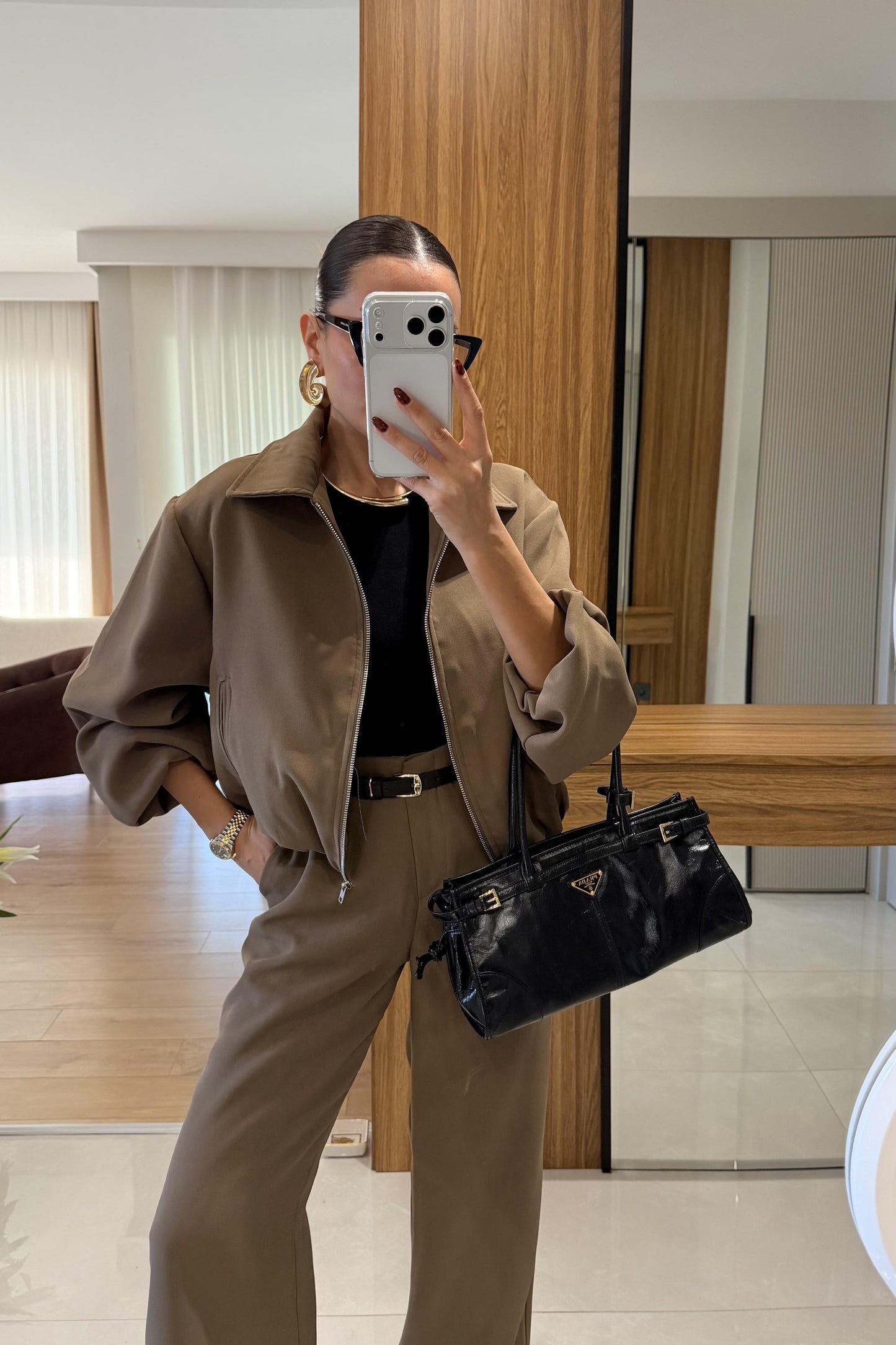 Brewa Camel Bomber Ceket Pantolon Takım