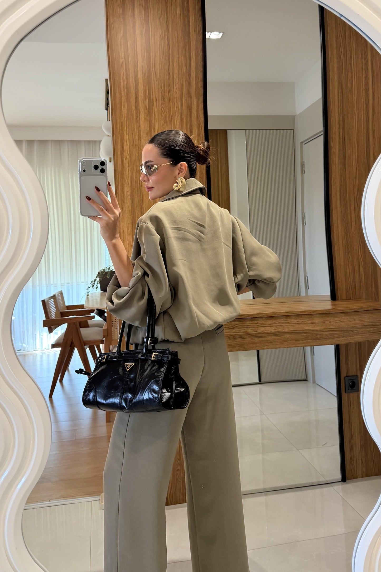 Brewa Haki Bomber Ceket Pantolon Takım