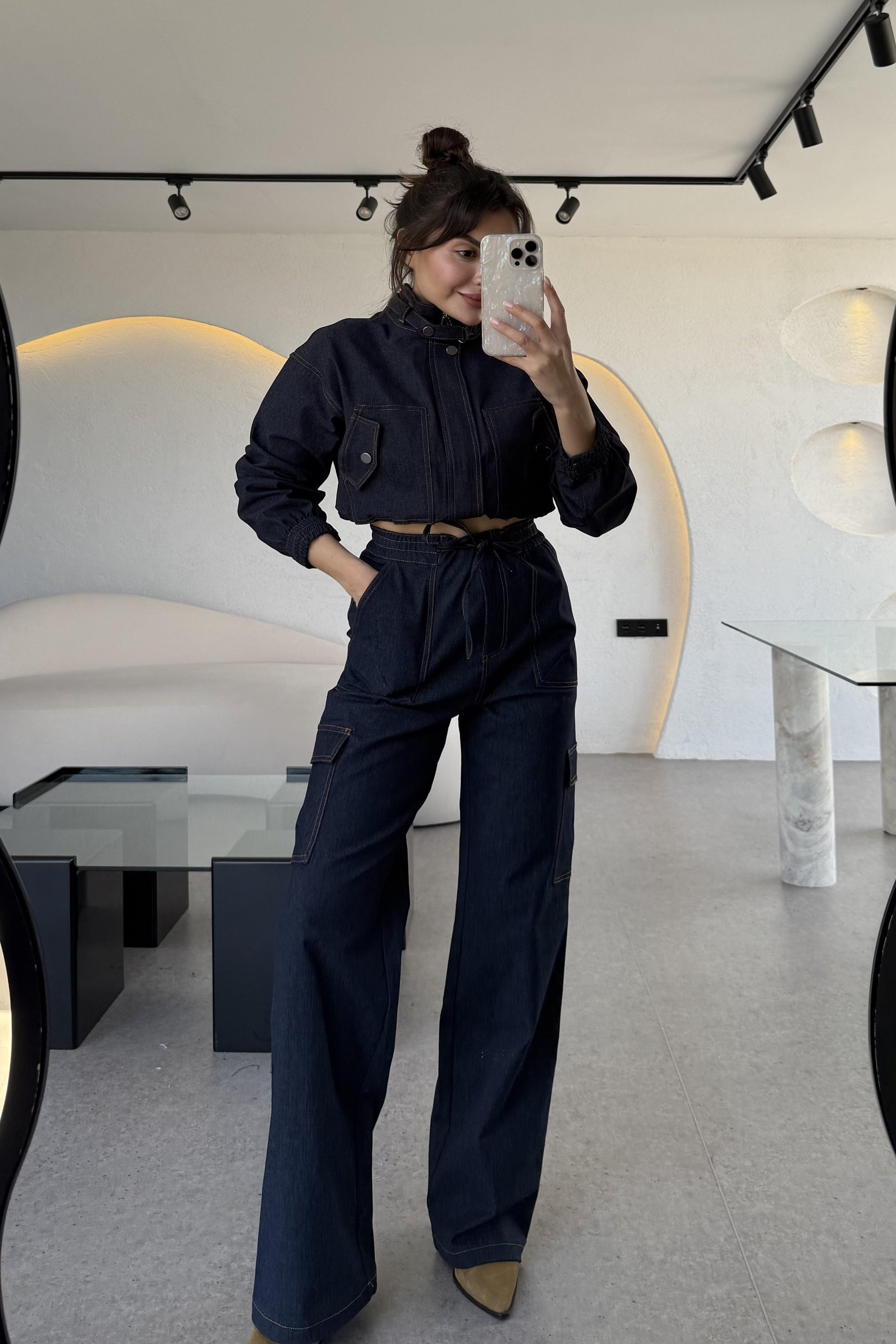 Califor Denim Bomber Ceket