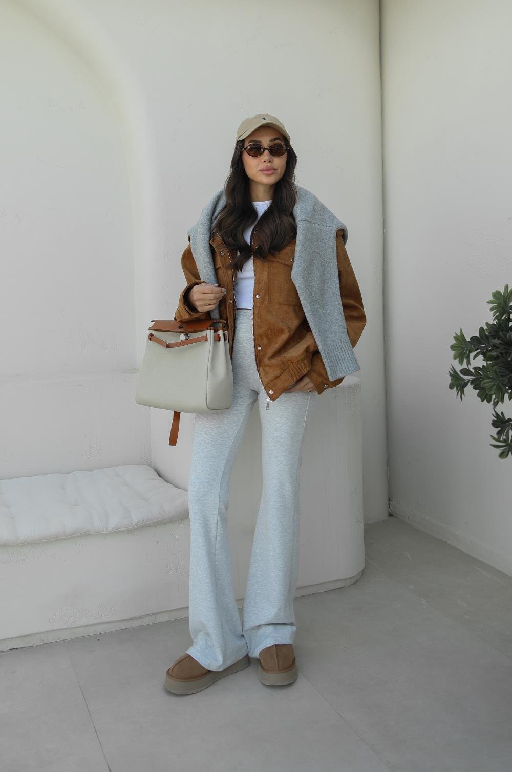 CAMEL PREMIUM FABRIC DERI SÜET CEKET