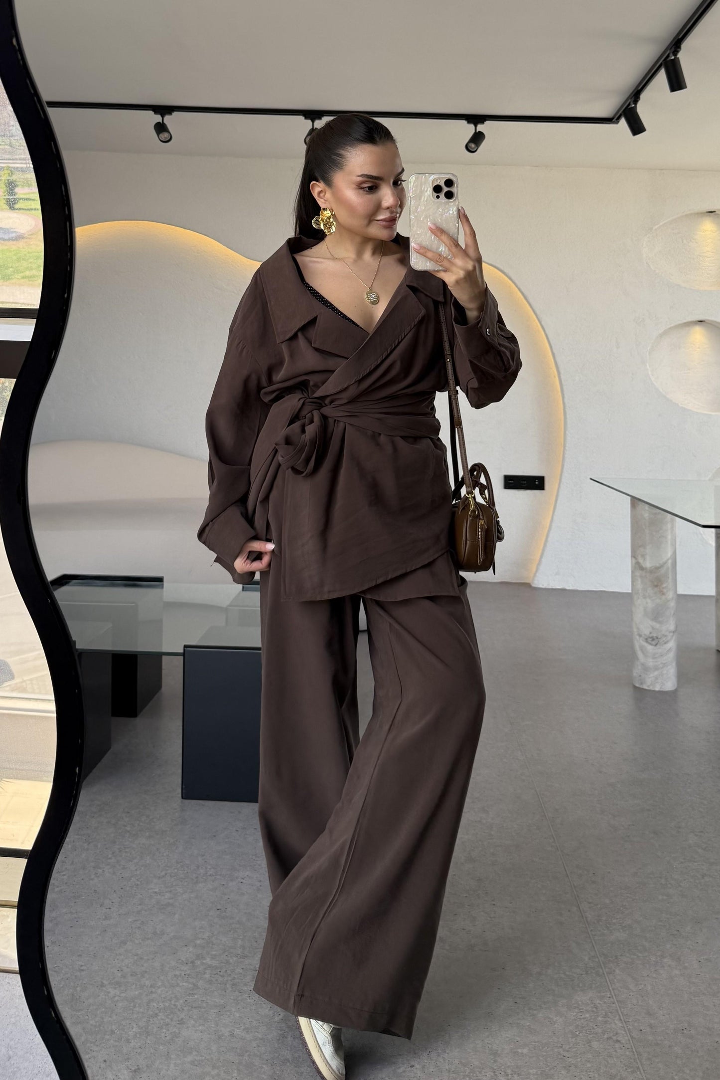 Carolina Acı Kahve Tensel Bağlamalı Takım