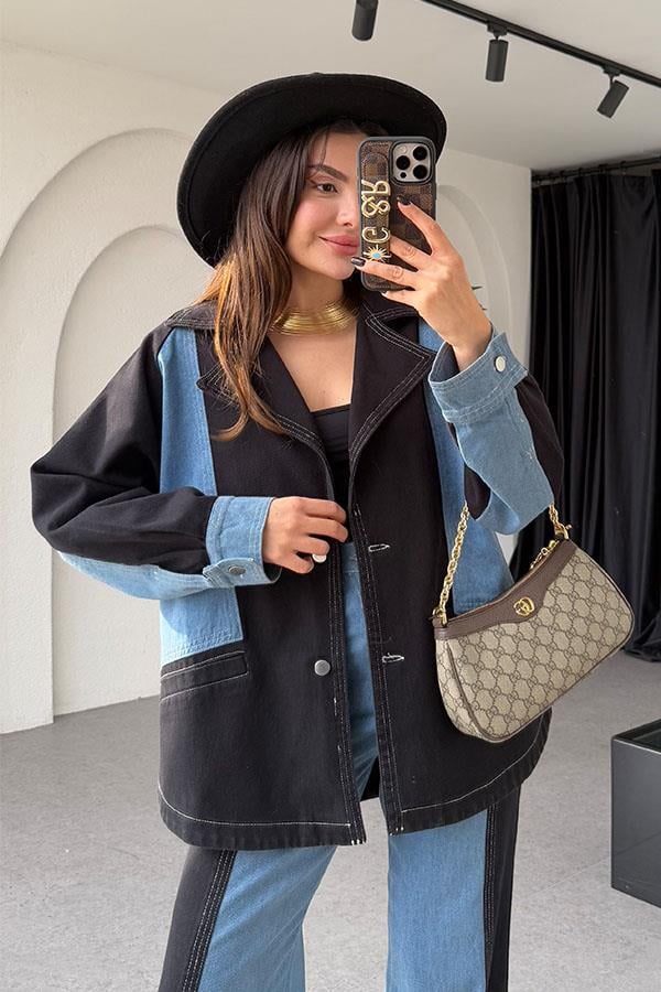 Carrol Çift Renk Denim Takım