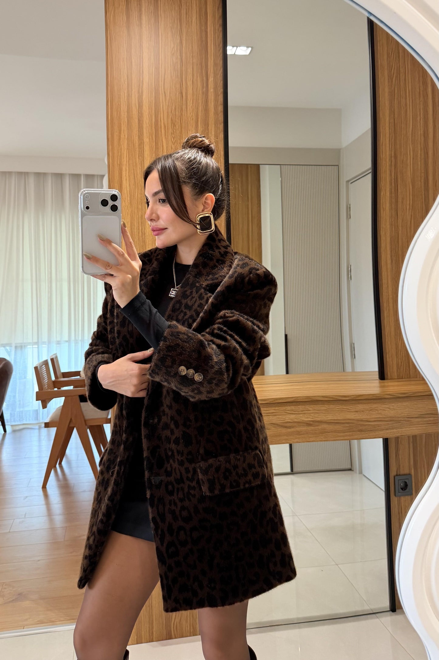 Cartier Leopar Yumuşak Dokulu Blazer