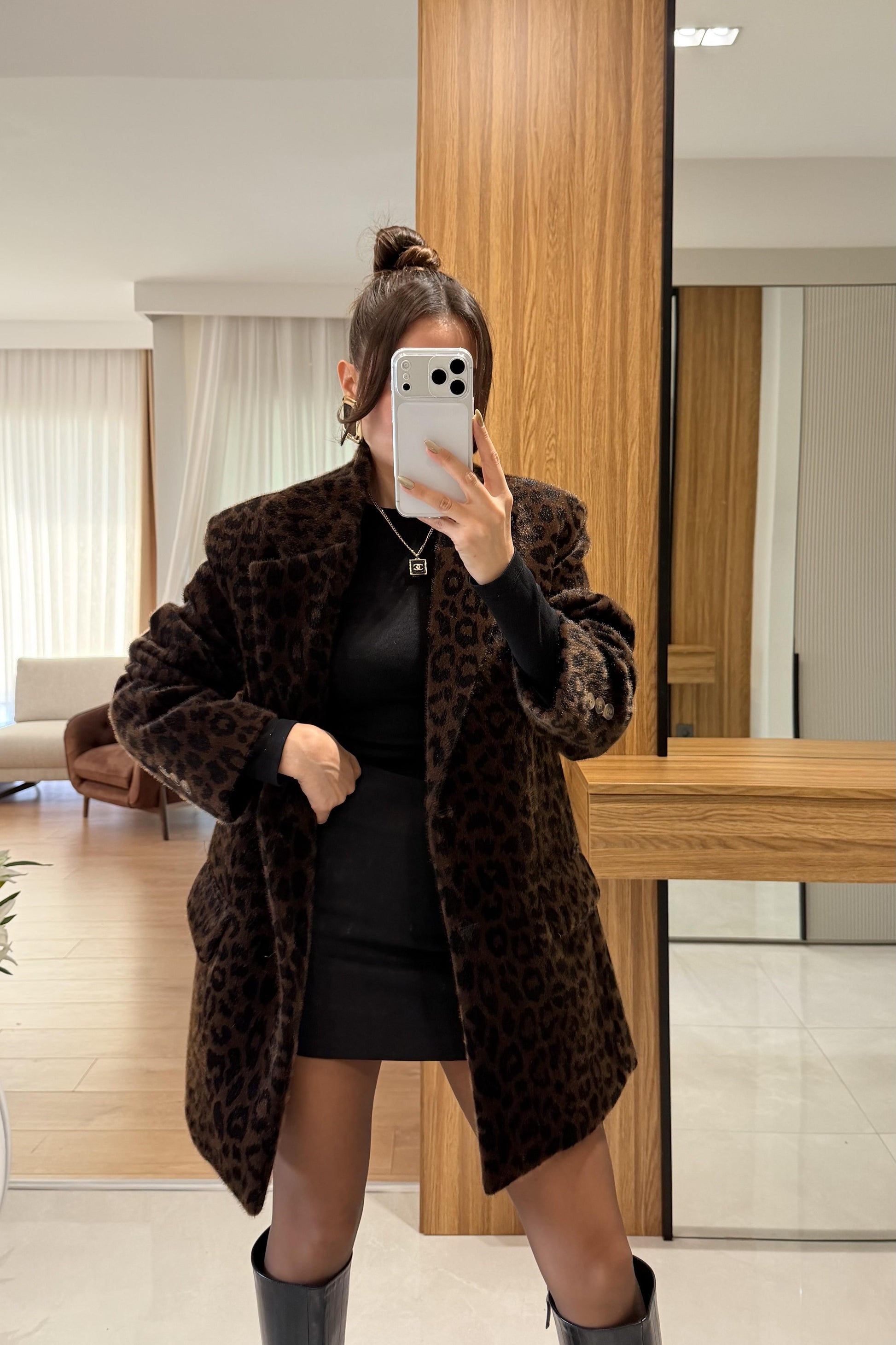 Cartier Leopar Yumuşak Dokulu Blazer