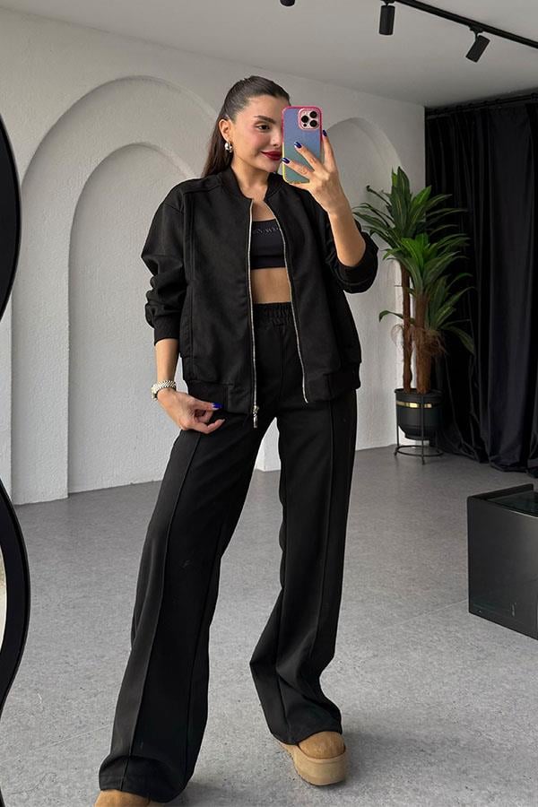 Cassidy Siyah Süet Takım