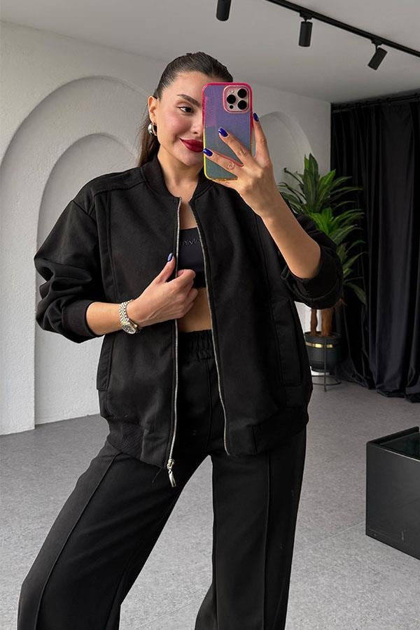 Cassidy Siyah Süet Takım