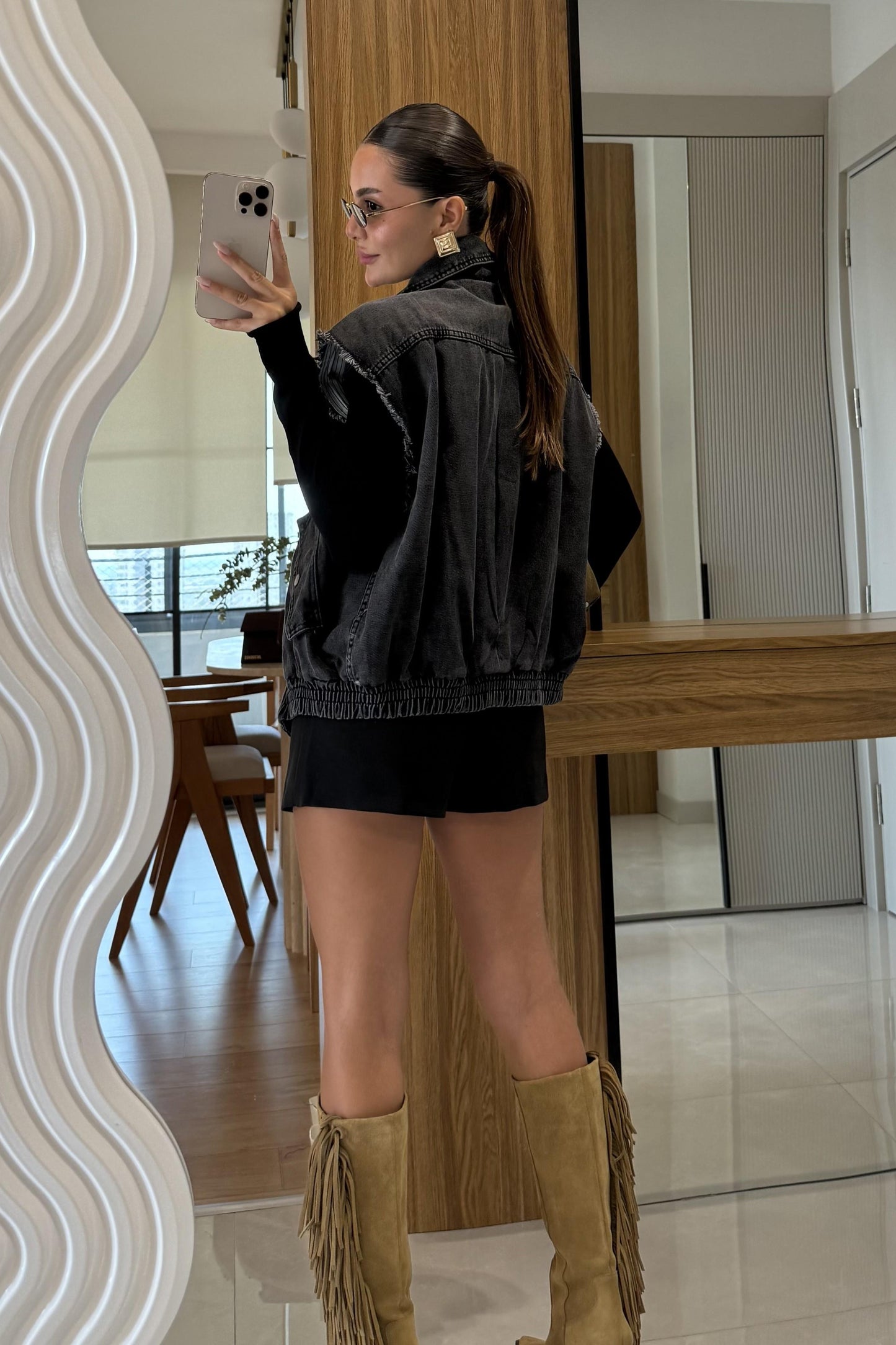 Ceart Siyah Denim Ceket