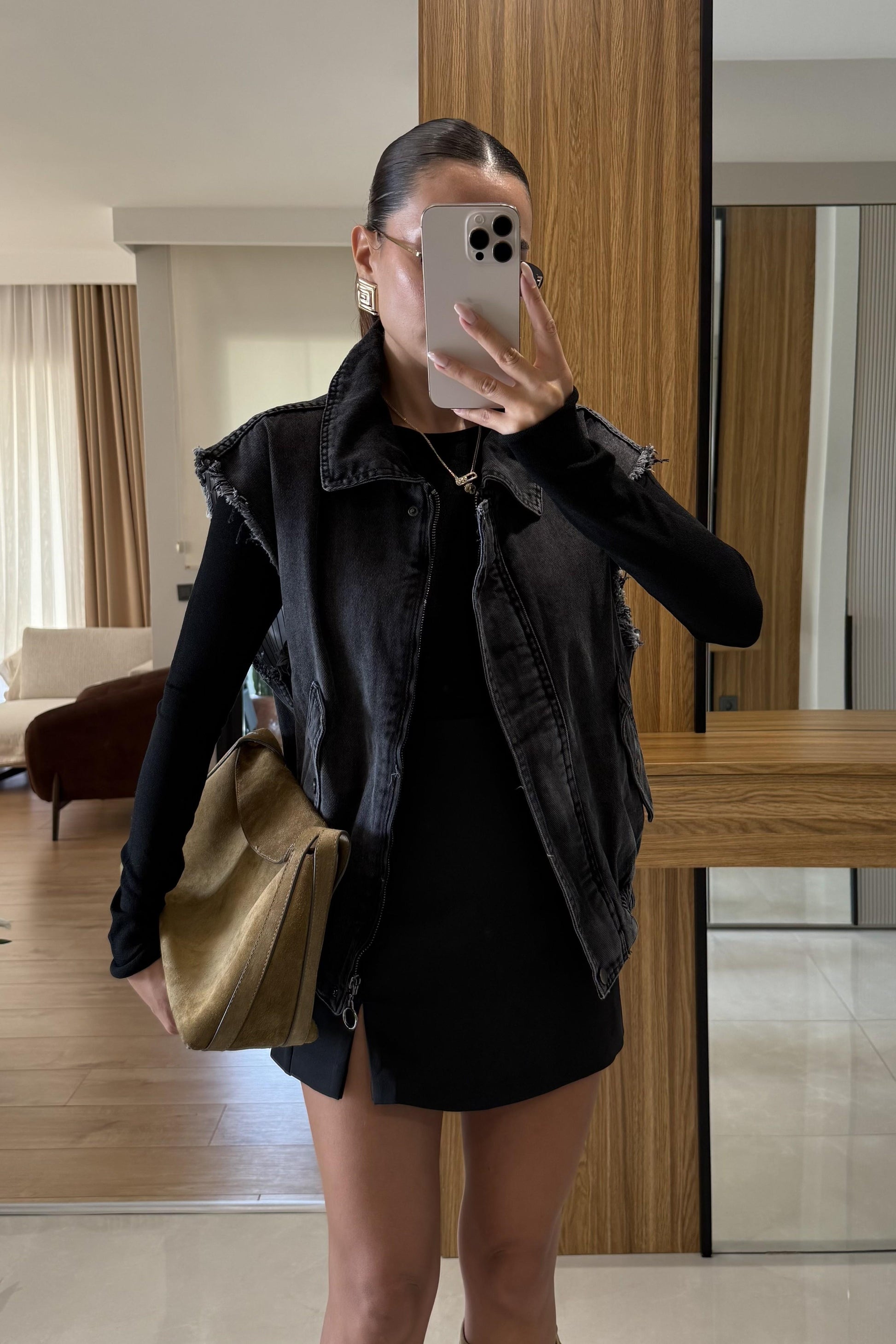 Ceart Siyah Denim Ceket