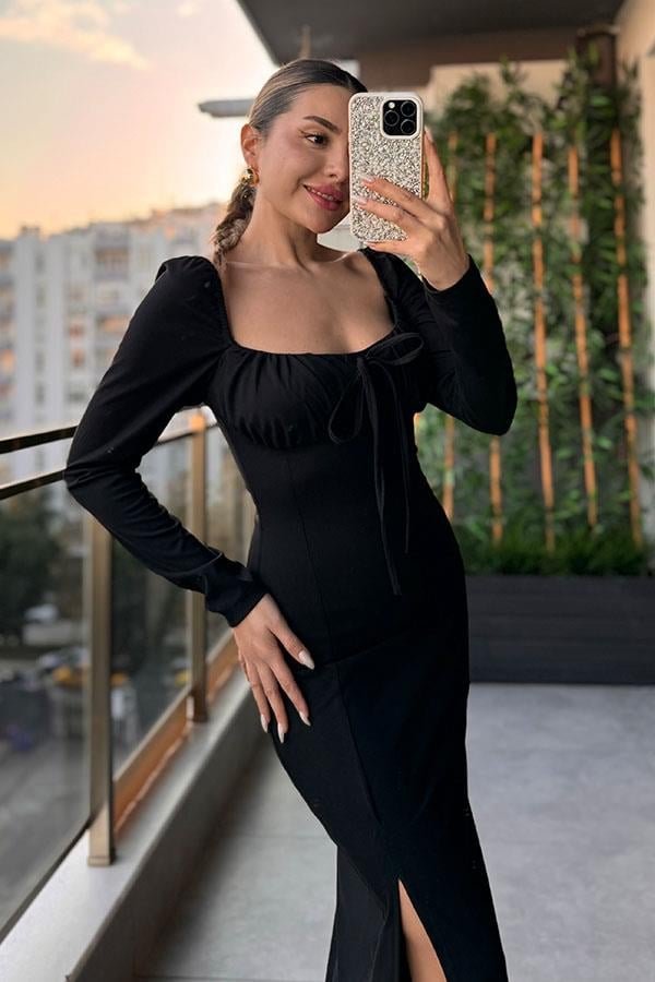 Cena Fitilli Siyah Elbise