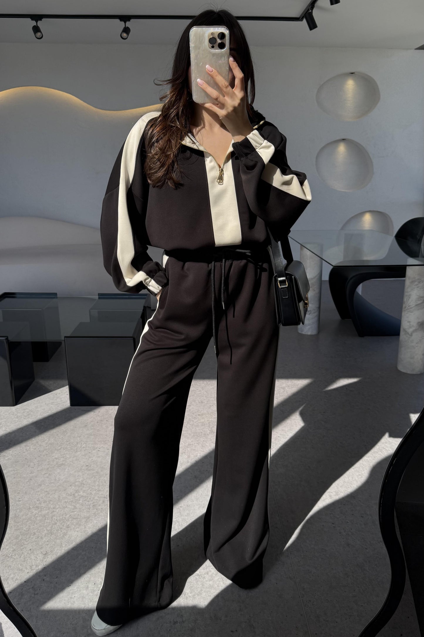 Cliona Modal Şeritli Eşofman Takım