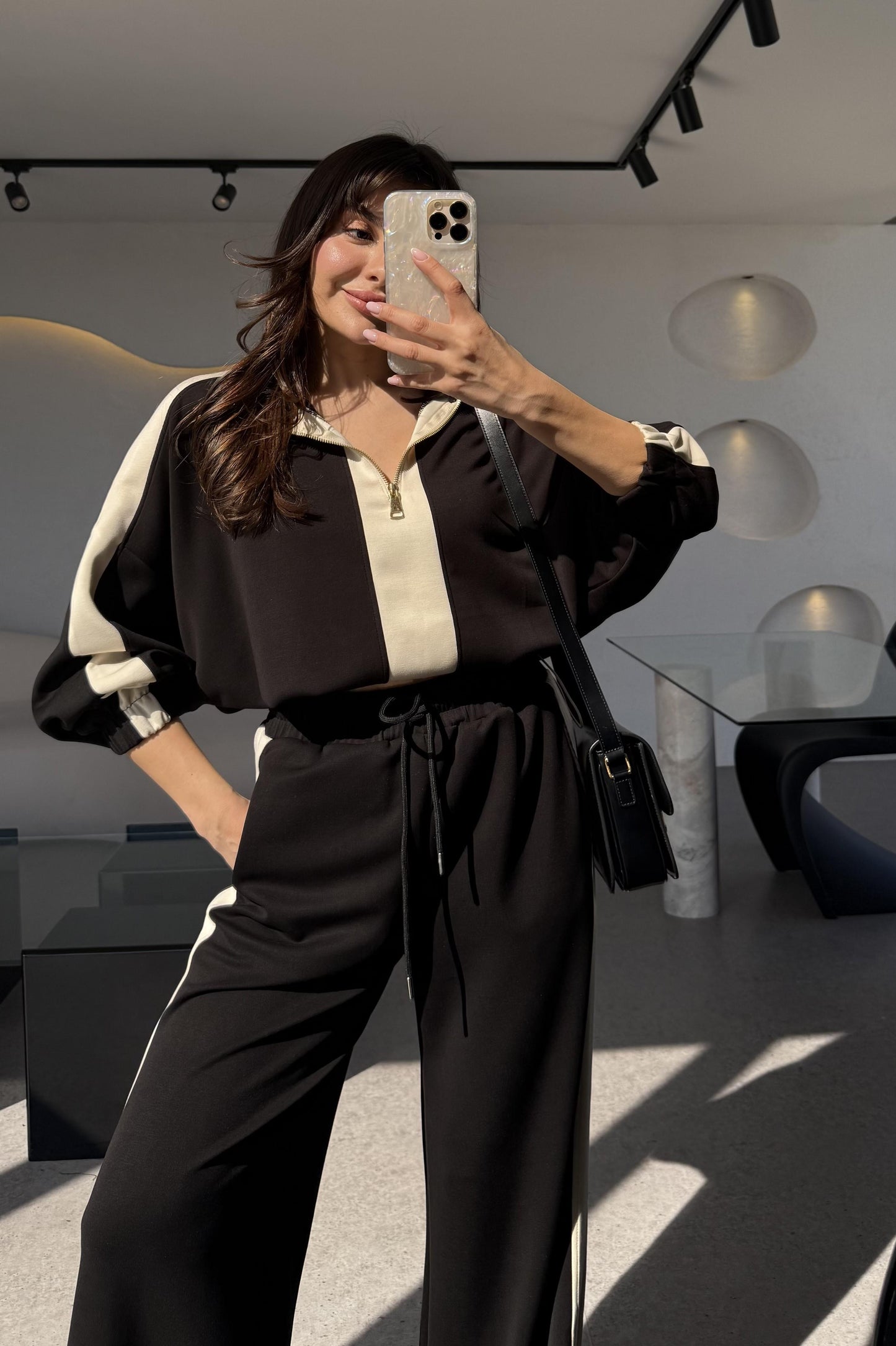 Cliona Modal Şeritli Eşofman Takım