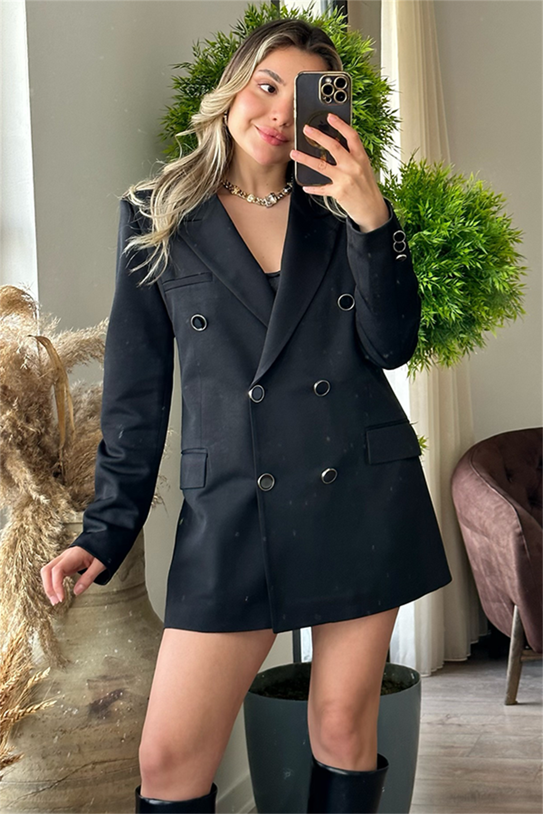 Copines siyah blazer ceket