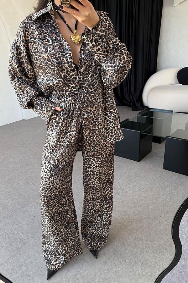 Cucuta Leopar Saten Takım