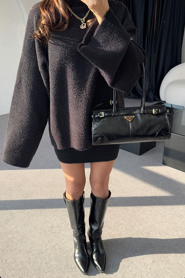 Darcio Siyah Yumoş Kazak Etek Takım