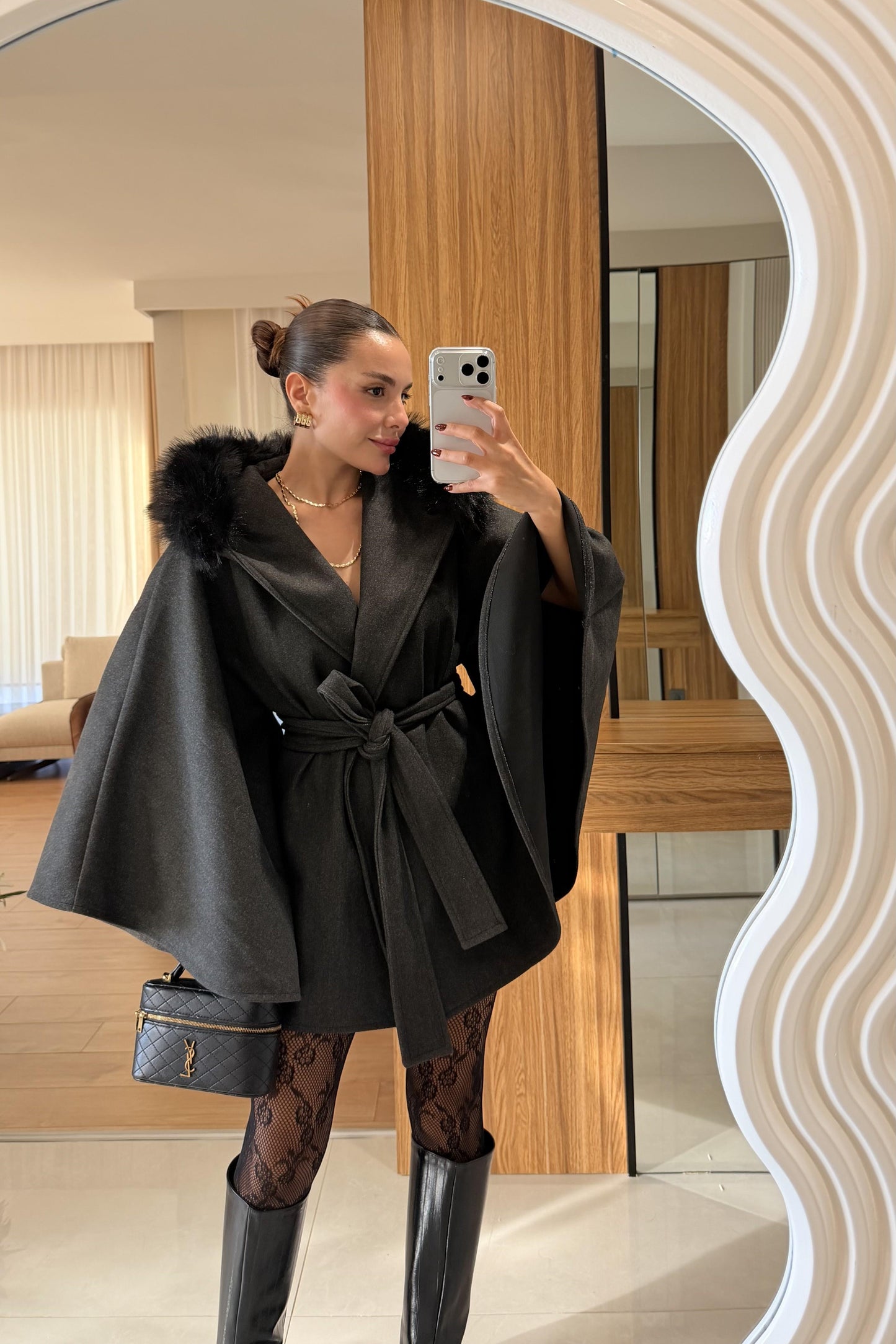 Darking Antrasit Kürklü Panço