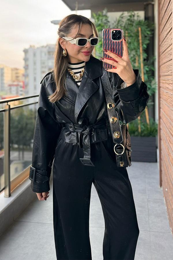 Dead Deri Ceket - Siyah