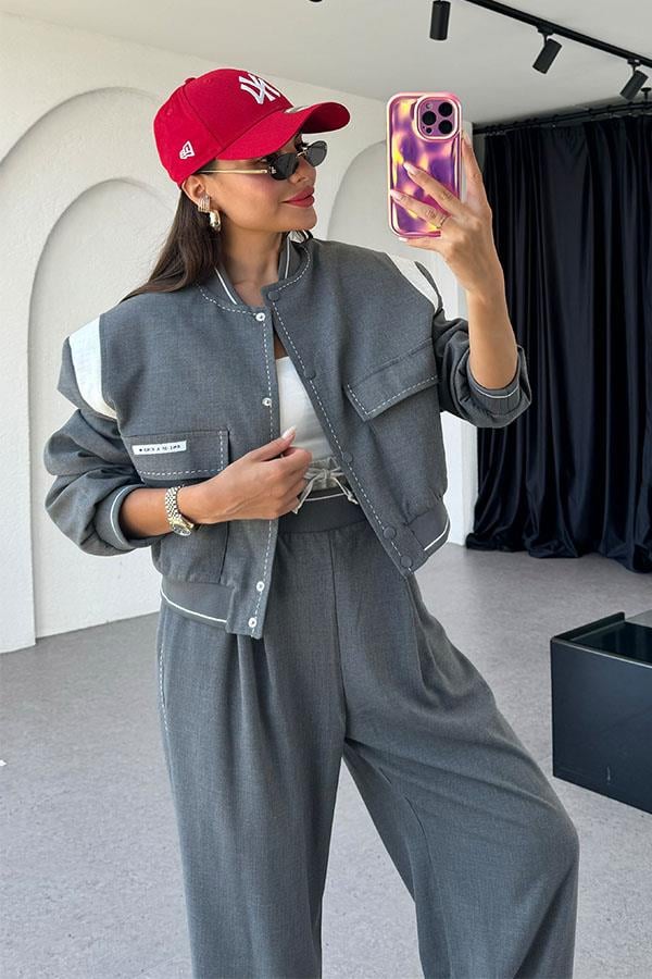 Degira Cep Detaylı Bomber Ceket