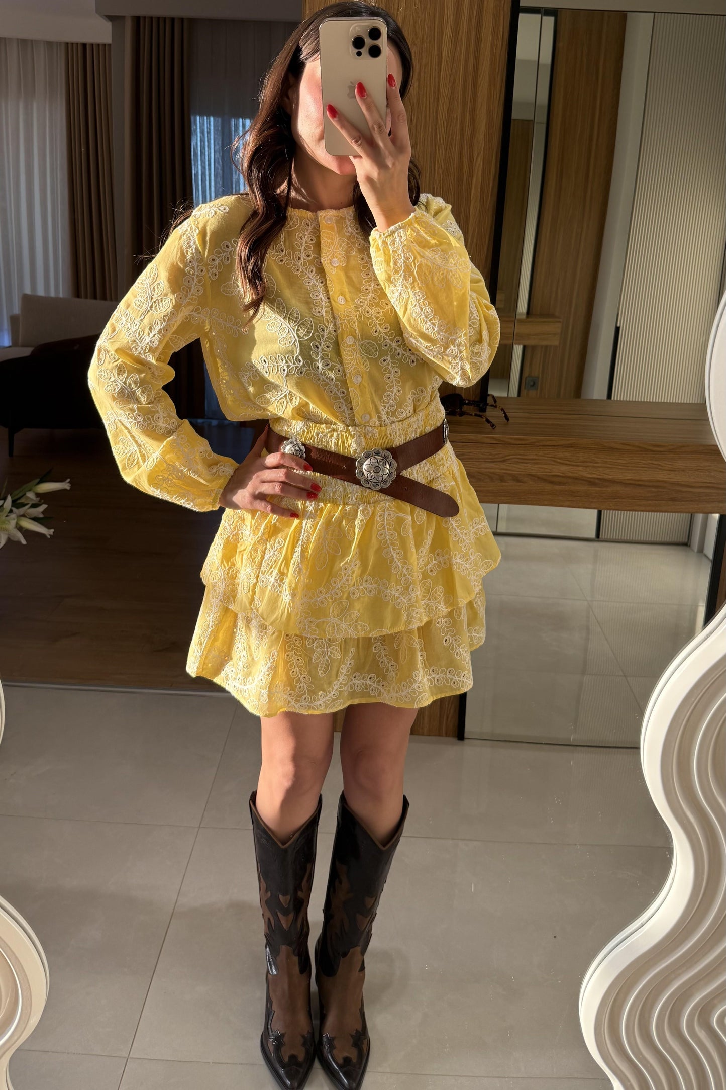 Dreams Sarı Fisto Etekli Takım