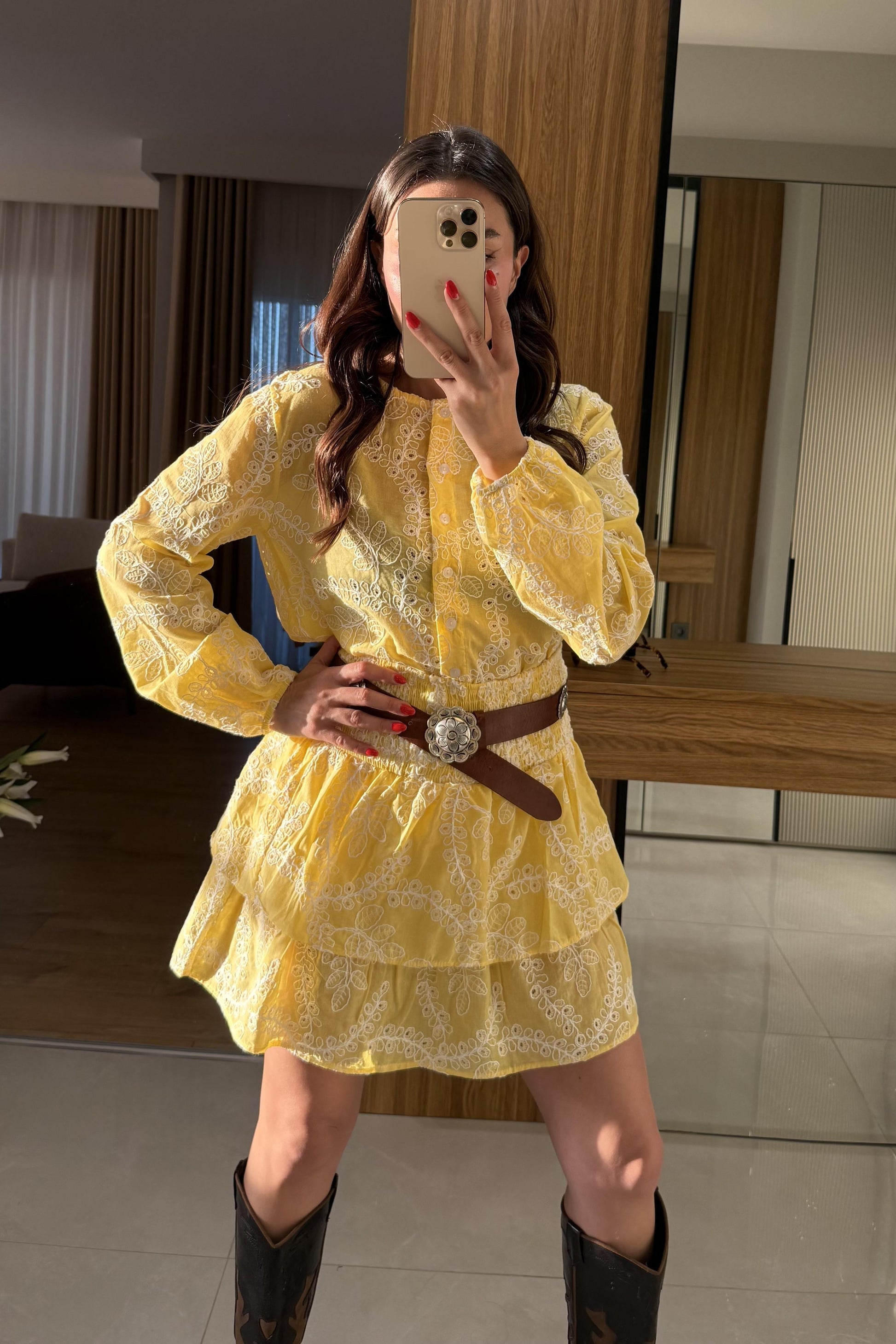 Dreams Sarı Fisto Etekli Takım