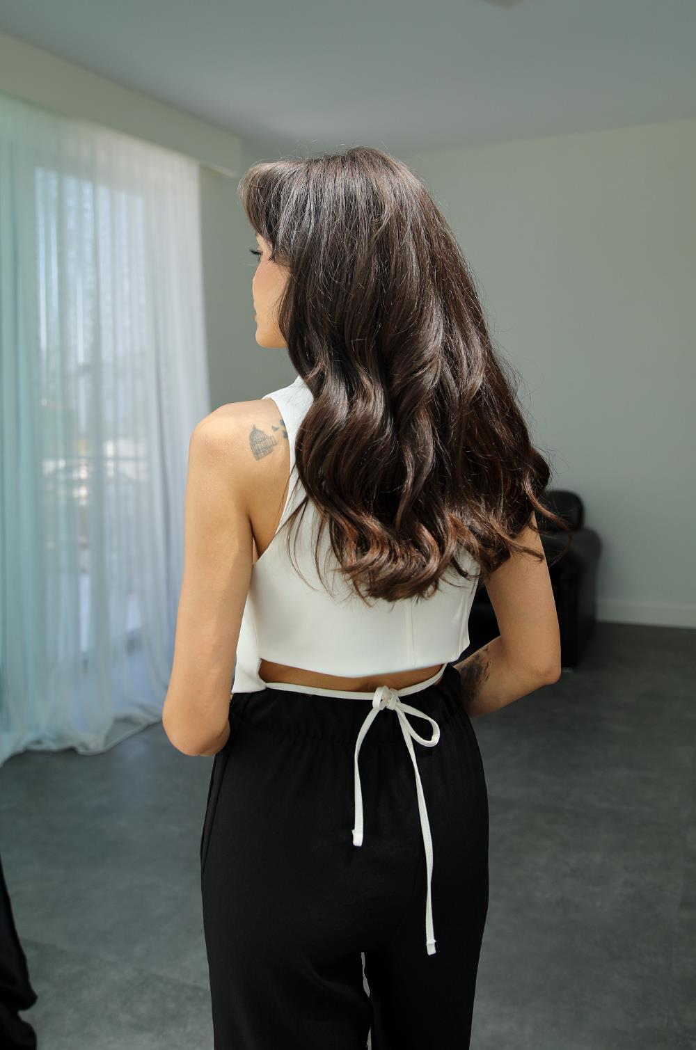 EKRU CUT OUT YELEK