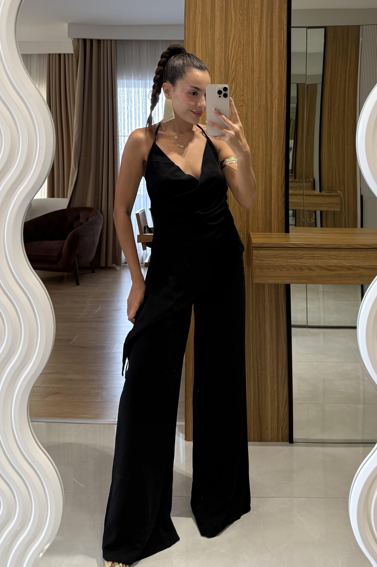 Elabella Siyah Çapraz Drapeli İkili Takım