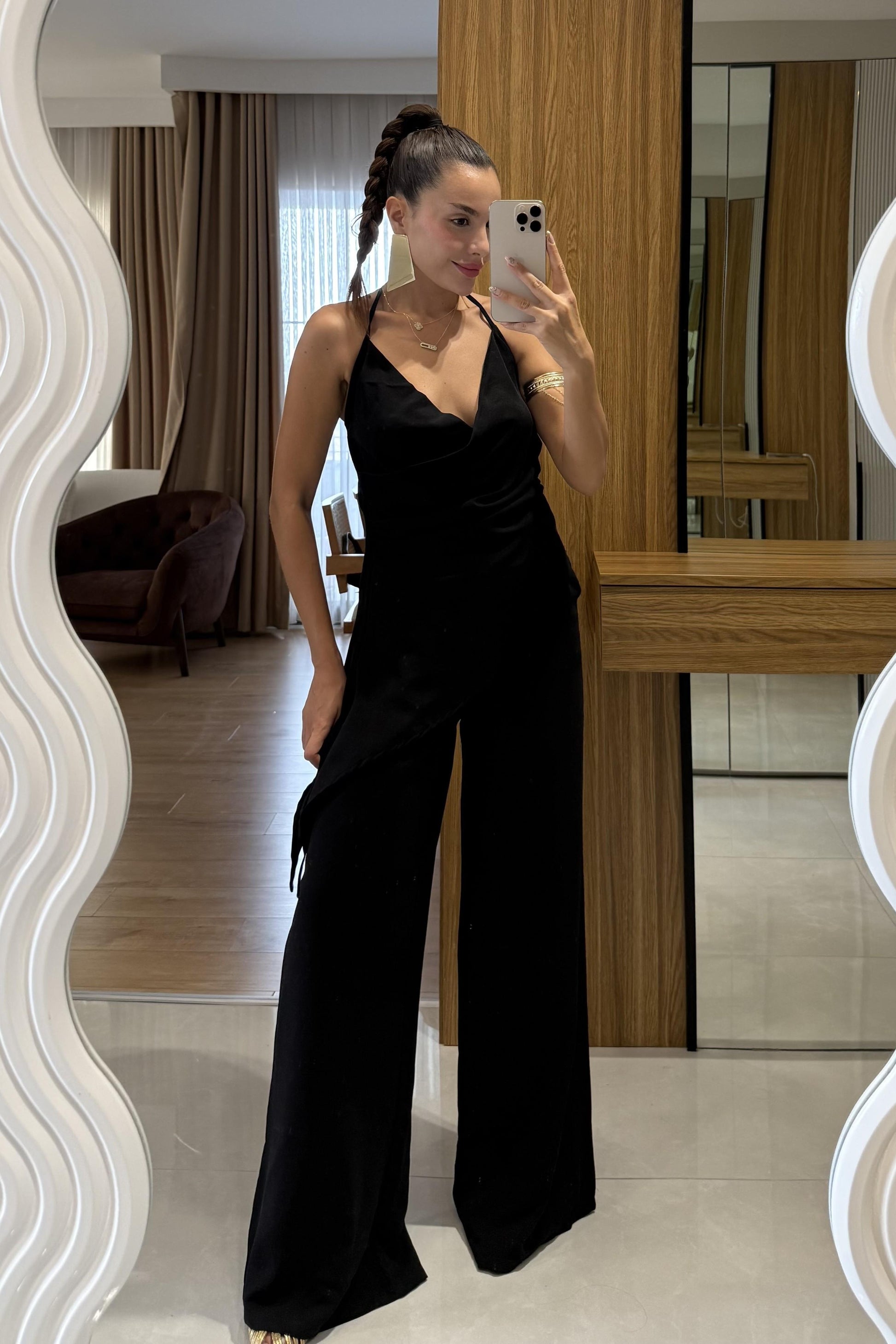 Elabella Siyah Çapraz Drapeli İkili Takım