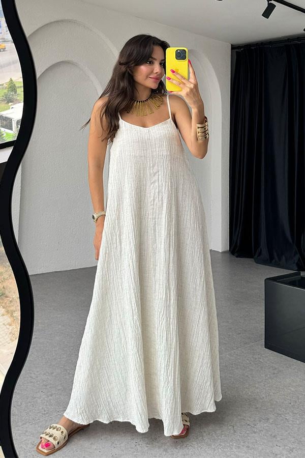 Ellery Keten Kırinkıl Askılı Elbise