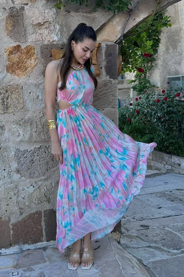 Elvira Tek Kol Piliseli Elbise