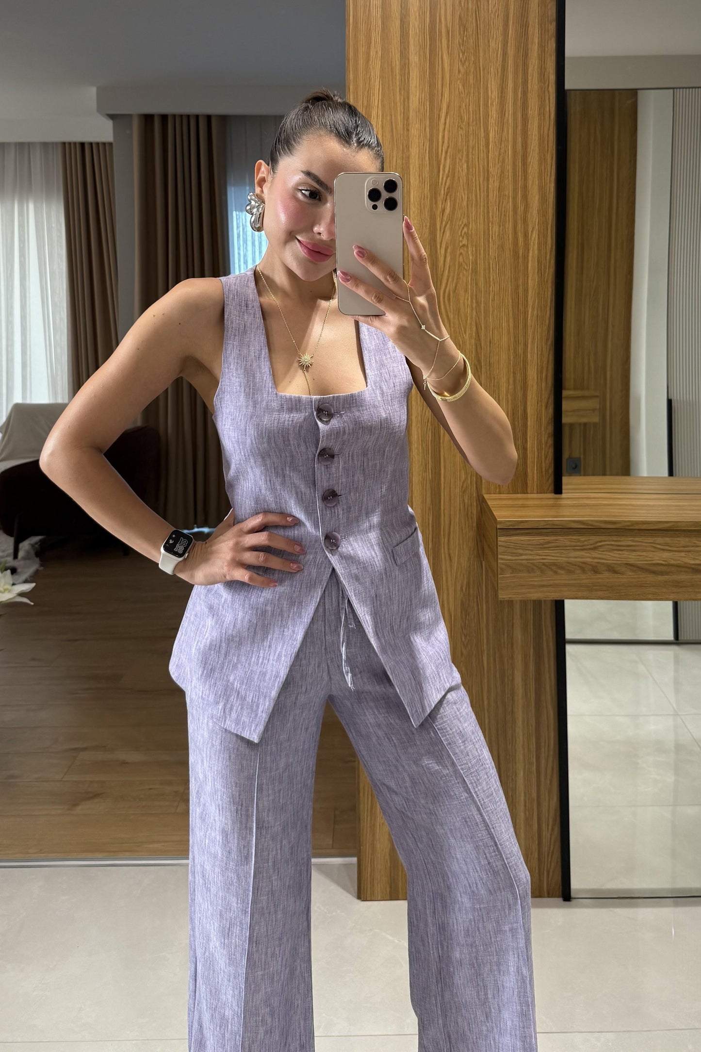 Elyor Lila Yelekli Takım